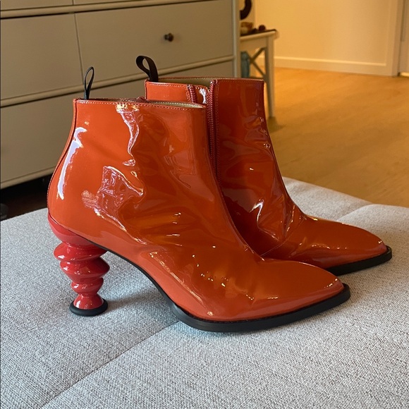 John Fluevog Shoes - John Flvuevog Orange Ankle Boots
